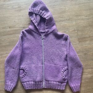Cozy Purple Hooded Sweater